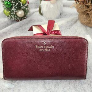 Kate Spade-Laurel Way Neda Wallet (Deep Berry) NWOT